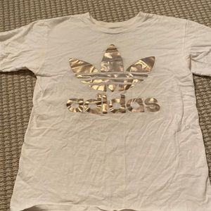 Adidas rose gold logo T shirt